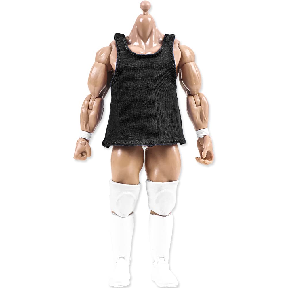 5-Pack White Muscle Shirts for Wrestling Action Figures - Perfect for Toy Photography, Diorama Displays & Collectible Figure Customization
