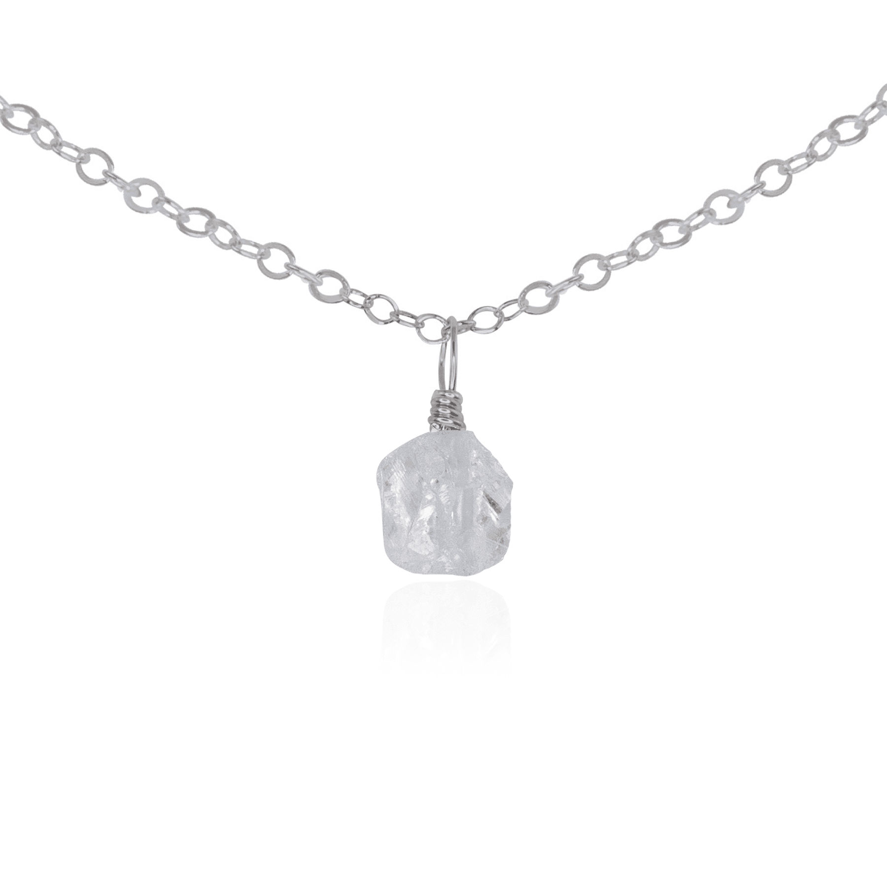 Natural Tiny Rough Crystal Quartz Gemstone Pendant Necklace - Elegant Choker for Women, Boho Jewelry Gift for Her | Perfect for Spiritual Healing, Meditation & Everyday Fashion