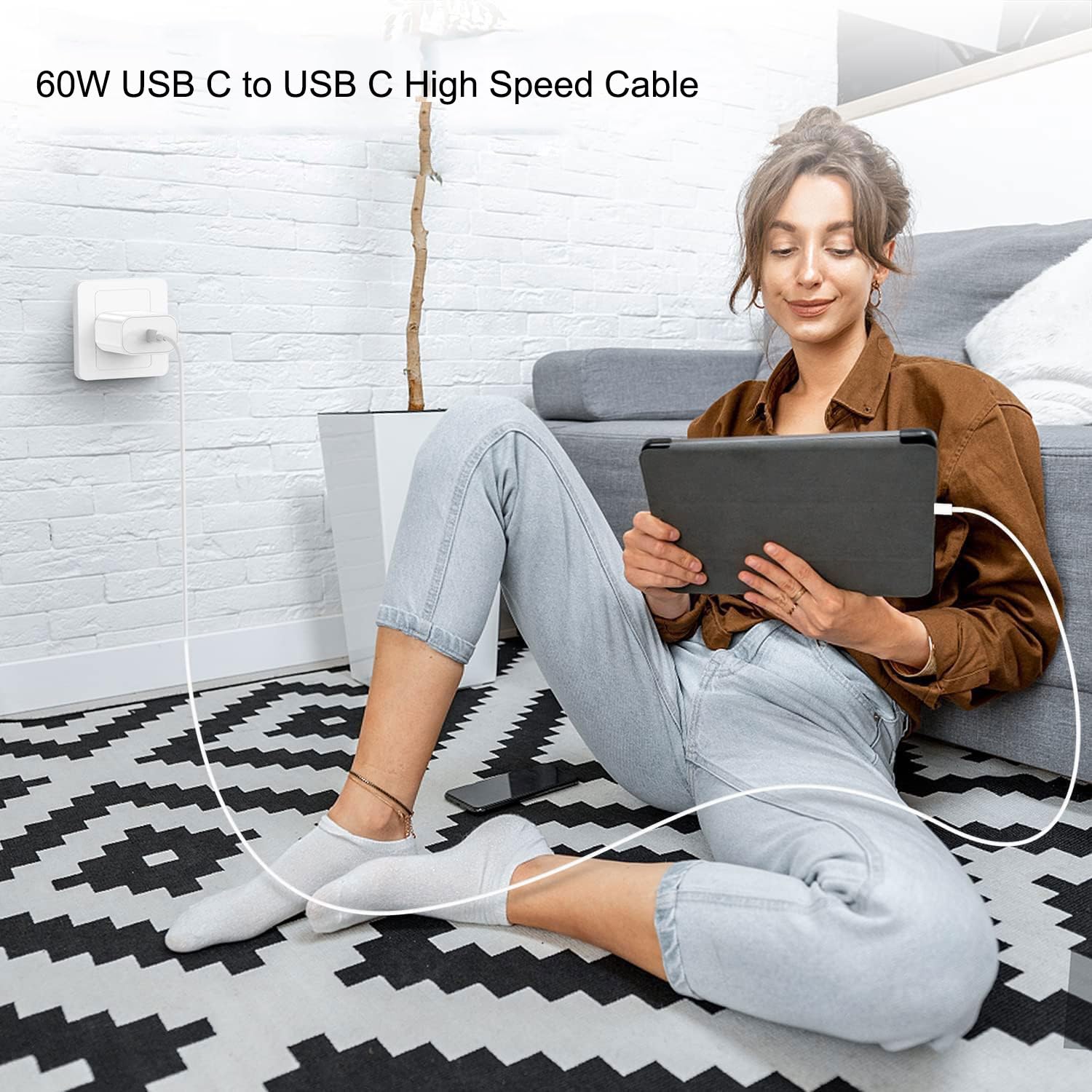 6FT USB A to USB C Charger Cable for iPhone 15/16 Series, AirPods Pro 2 & Max - Fast Charging Cord Compatible with iPhone 15/16/Pro/Max/Plus, AirPods 4/Pro 2(2nd Gen) - Perfect for Car, Home & Travel Charging