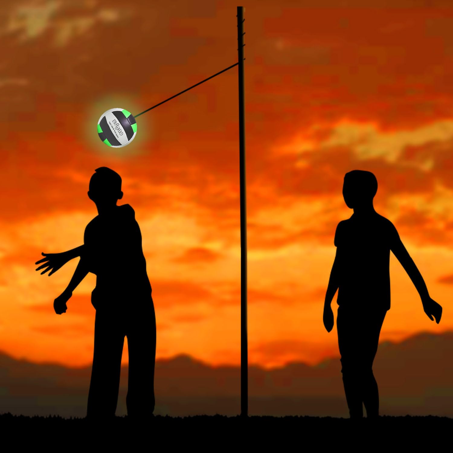 Premium Tetherball Set with Steel Pole - 2 Balls, Rope, Pump & Needle, Hammer - Outdoor Backyard Game for Kids & Adults - Perfect for Family Gatherings, Parks, and School Playgrounds