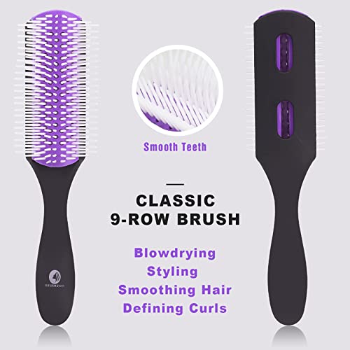 Detangling Hair Brush Set with Hair Spray Bottle - Gentle Knot-Free Styling for Kids & Adults - Perfect for Wet & Dry Hair, Travel & Home Use