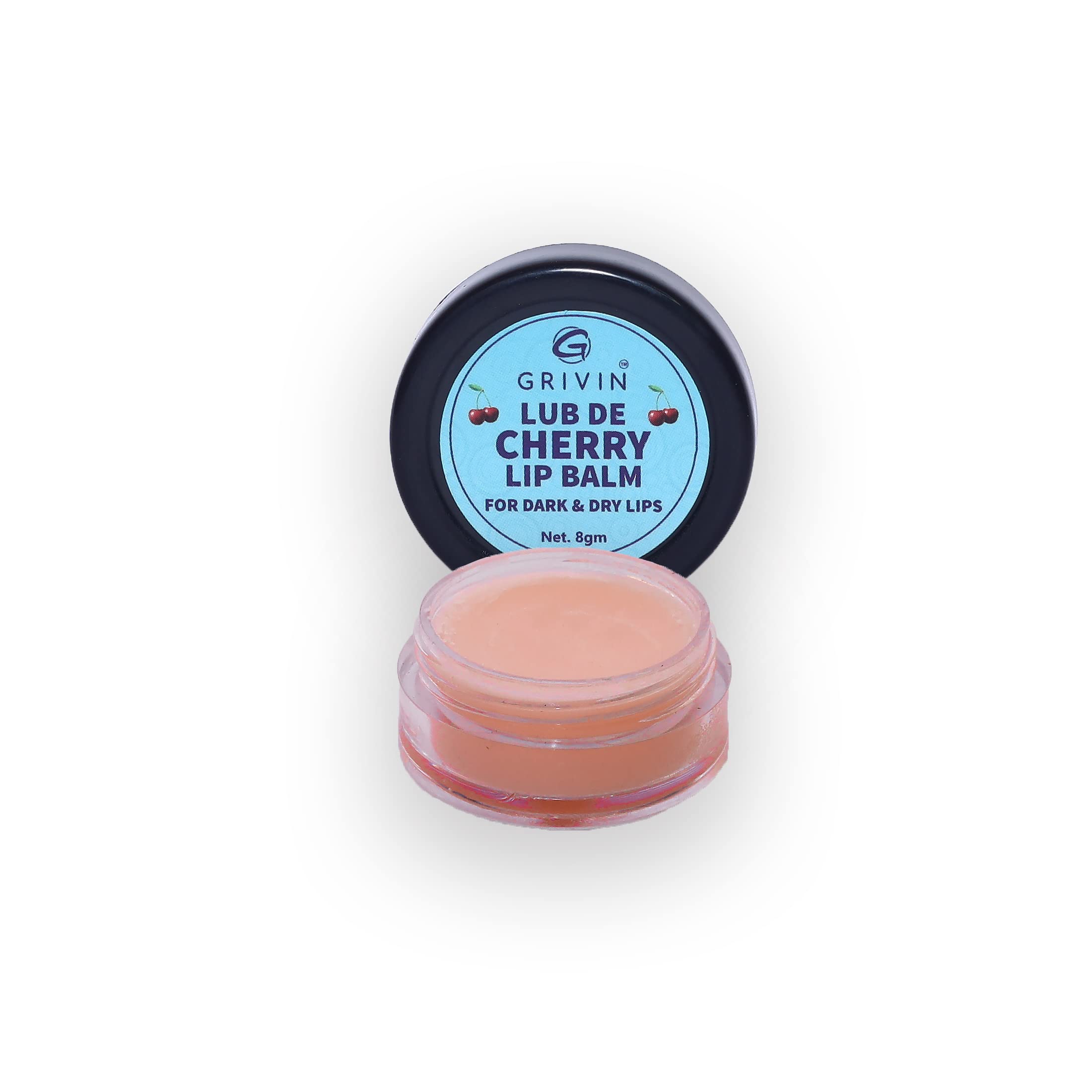 Grivin Lub De Cherry Lip Balm for Dark & Dry Lips - Moisturizing & Nourishing Lip Care - Perfect for Chapped Lips, Winter Care & Daily Hydration