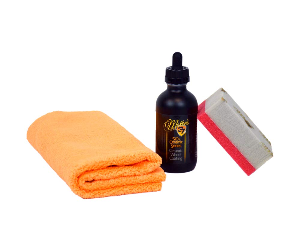 McKee's 37 Ceramic Wheel Coating Kit - SiO2 Ceramic Series (4 fl oz) | Brake Dust & Wheel Protectant | Long-Lasting Shine & Protection for Car, Truck & Motorcycle Wheels