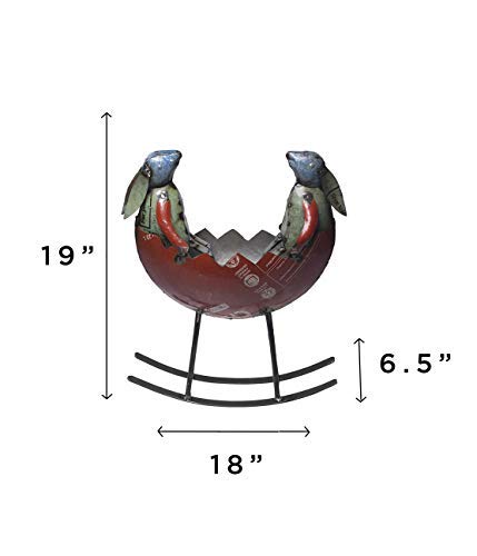 Handcrafted Recycled Iron Rocking Rabbit Easter Decor - Unique Collectible Figurine for Home, Office & Garden - Perfect for Christmas, Halloween & Easter Party Decorations - Ideal Gift for Animal Lovers & Home Decor Enthusiasts