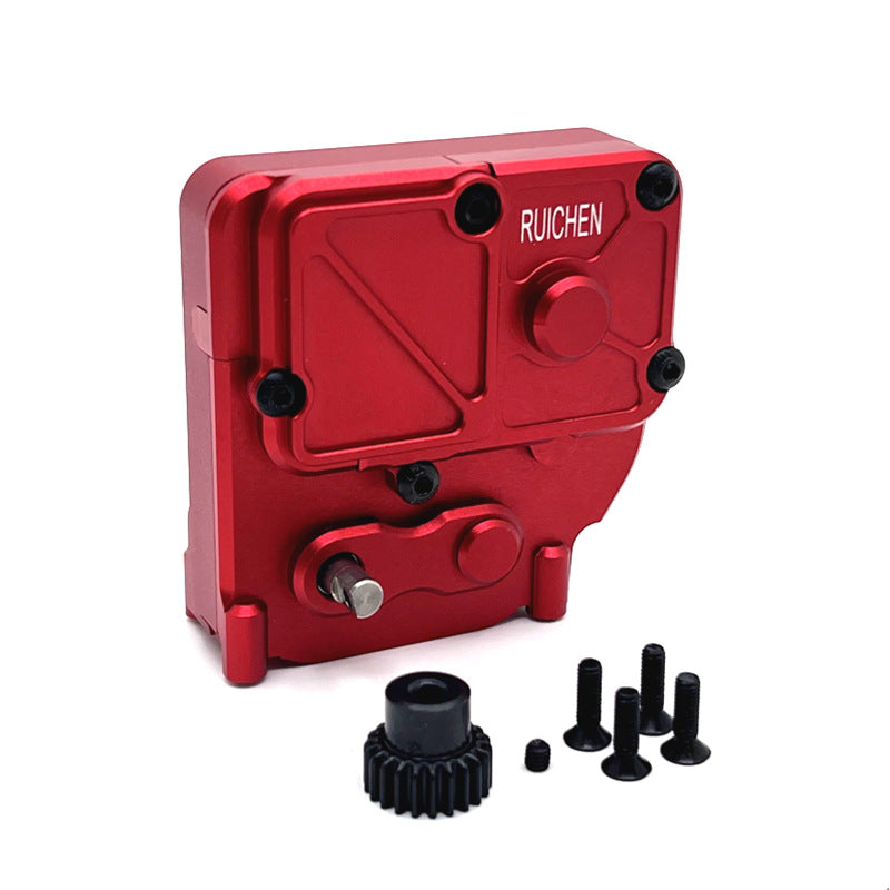 MJX Hyper Go H12Y/H12Y+ Upgrade Kit - CNC Aluminum Gearbox for RC Cars (Red/Black/Silver) | High Performance Replacement Parts for Off-Road Bashing & Racing