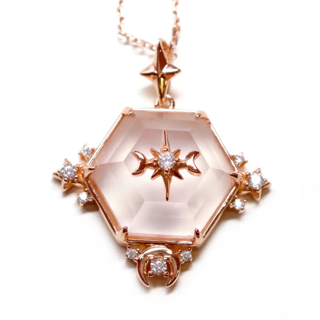 Aphrodite Rose Quartz Pendant Necklace - Natural Healing Crystal Jewelry for Love & Harmony - Perfect for Meditation, Gifts & Spiritual Healing