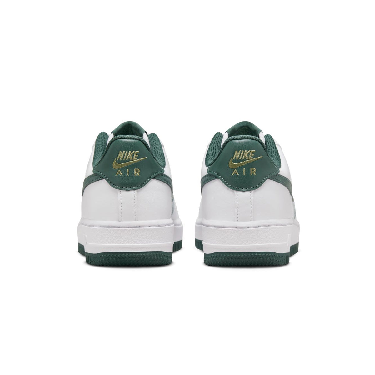 Nike Kids Air Force 1 'White Green' Sneakers - Comfortable Basketball Shoes for Boys & Girls - Perfect for School, Sports & Casual Wear