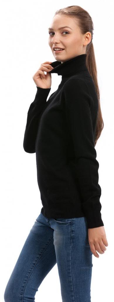 Luxury 100% Cashmere Turtleneck Sweater for Women - Soft Winter Pullover, Medium Weight, Warm & Cozy - Perfect for Office, Dating & Holiday Outfits