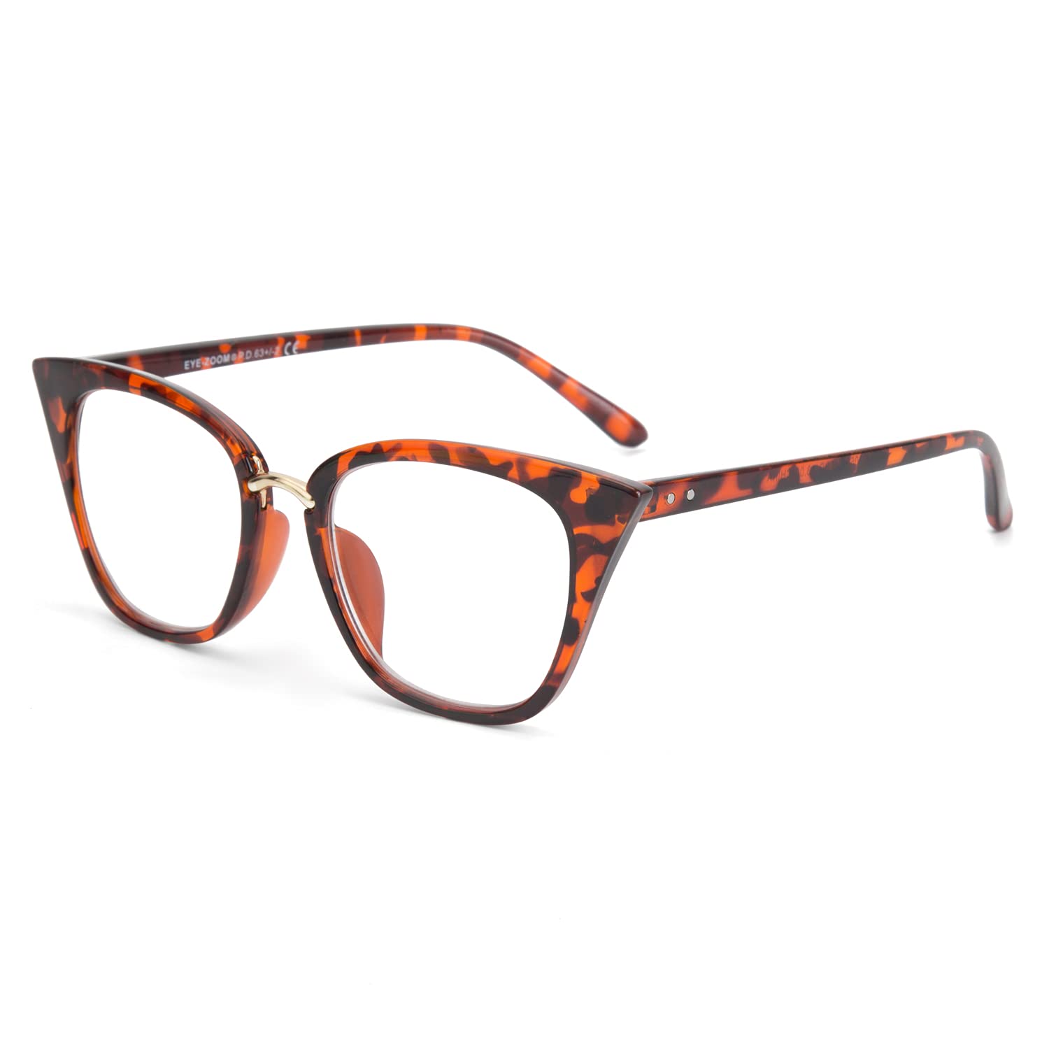 3 Pack Stylish Cat Eye Reading Glasses for Women - Fashionable Blue Light Blocking Readers for Office, Reading & Computer Use