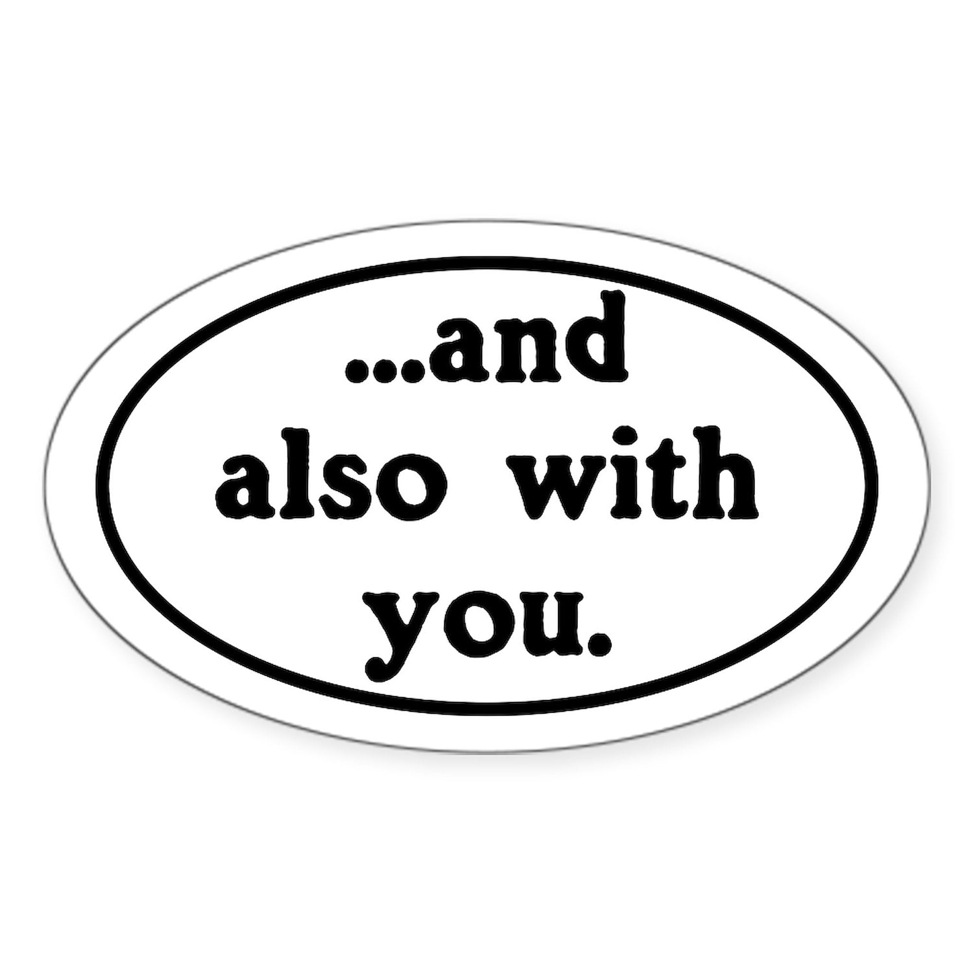 Religious Church Van Sticker - Oval Car Bumper Decal for Christian Vehicles | CafePress Faith-Based Vinyl Decals - Perfect for Church Vans, Youth Group Buses & Christian Ministry Cars