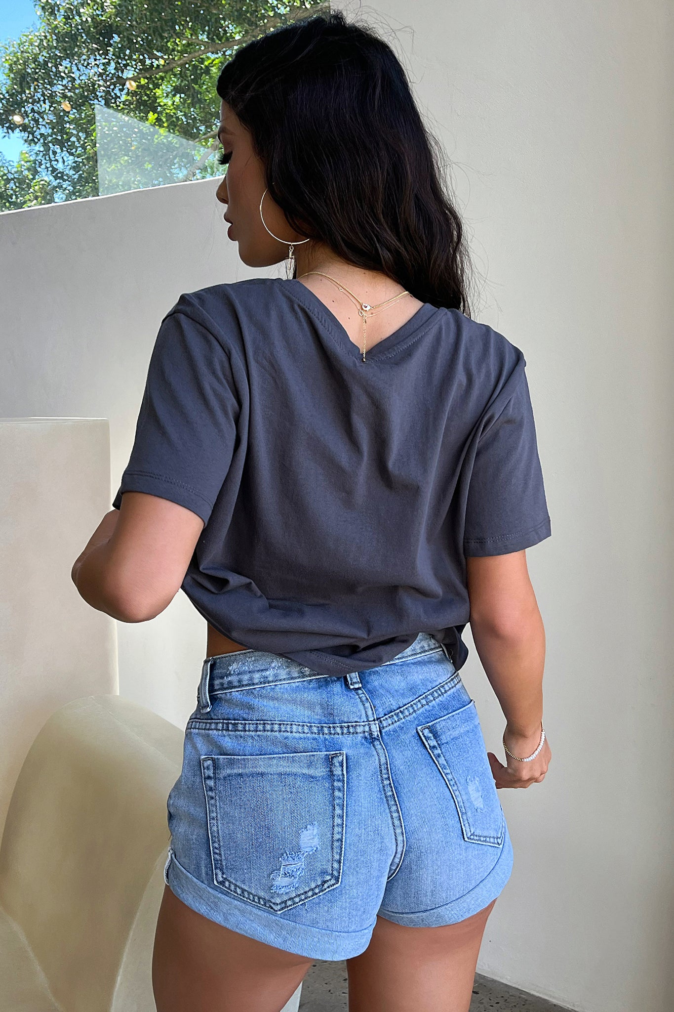 Low Down Tee - Soft Cotton Charcoal T-Shirt for Men | Casual Comfort Wear for Everyday & Street Style