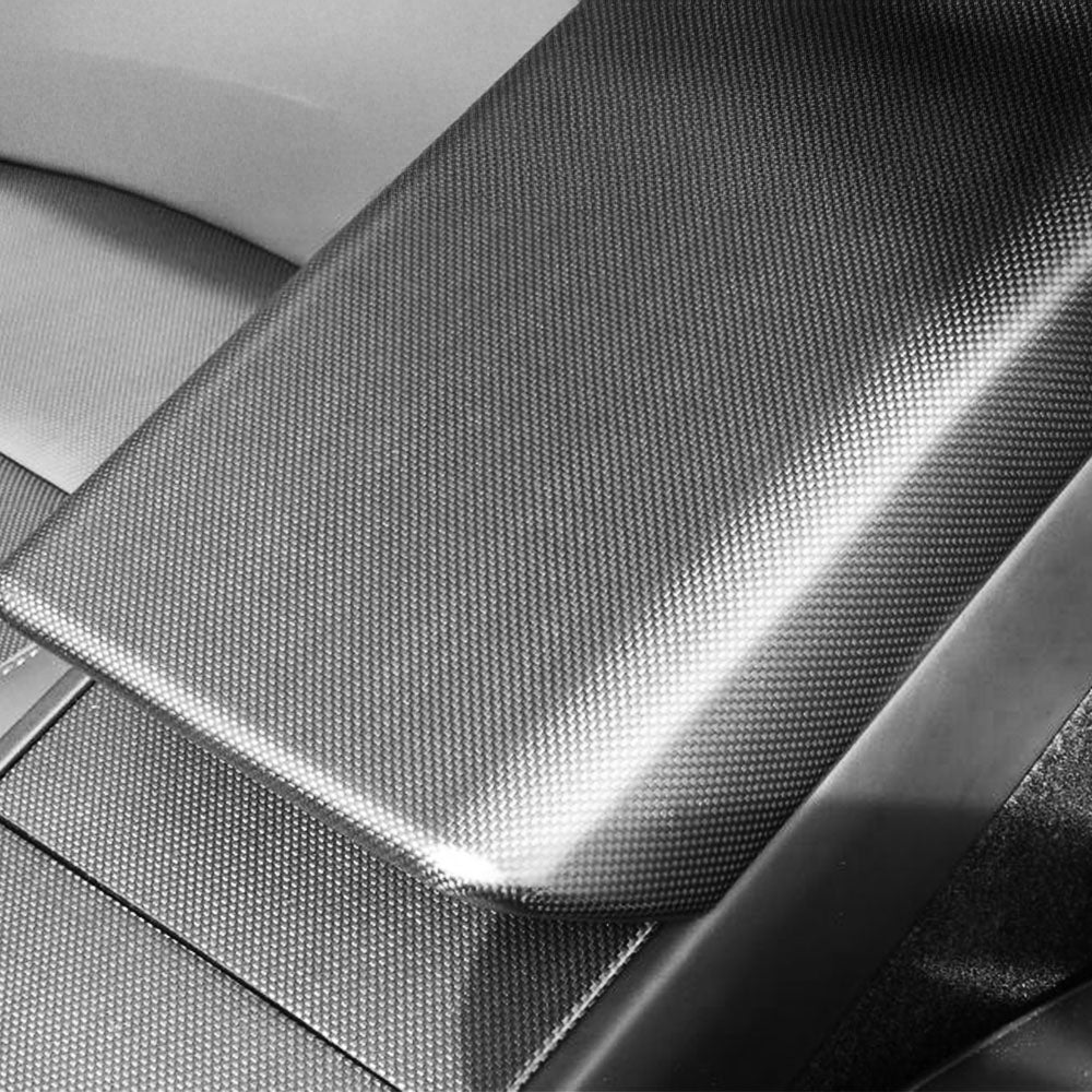 Premium Real Carbon Fiber Armrest Box Cover for 2024+ Tesla Model 3 Highland | Interior Upgrade Accessory | Perfect for Daily Driving & Car Enthusiasts