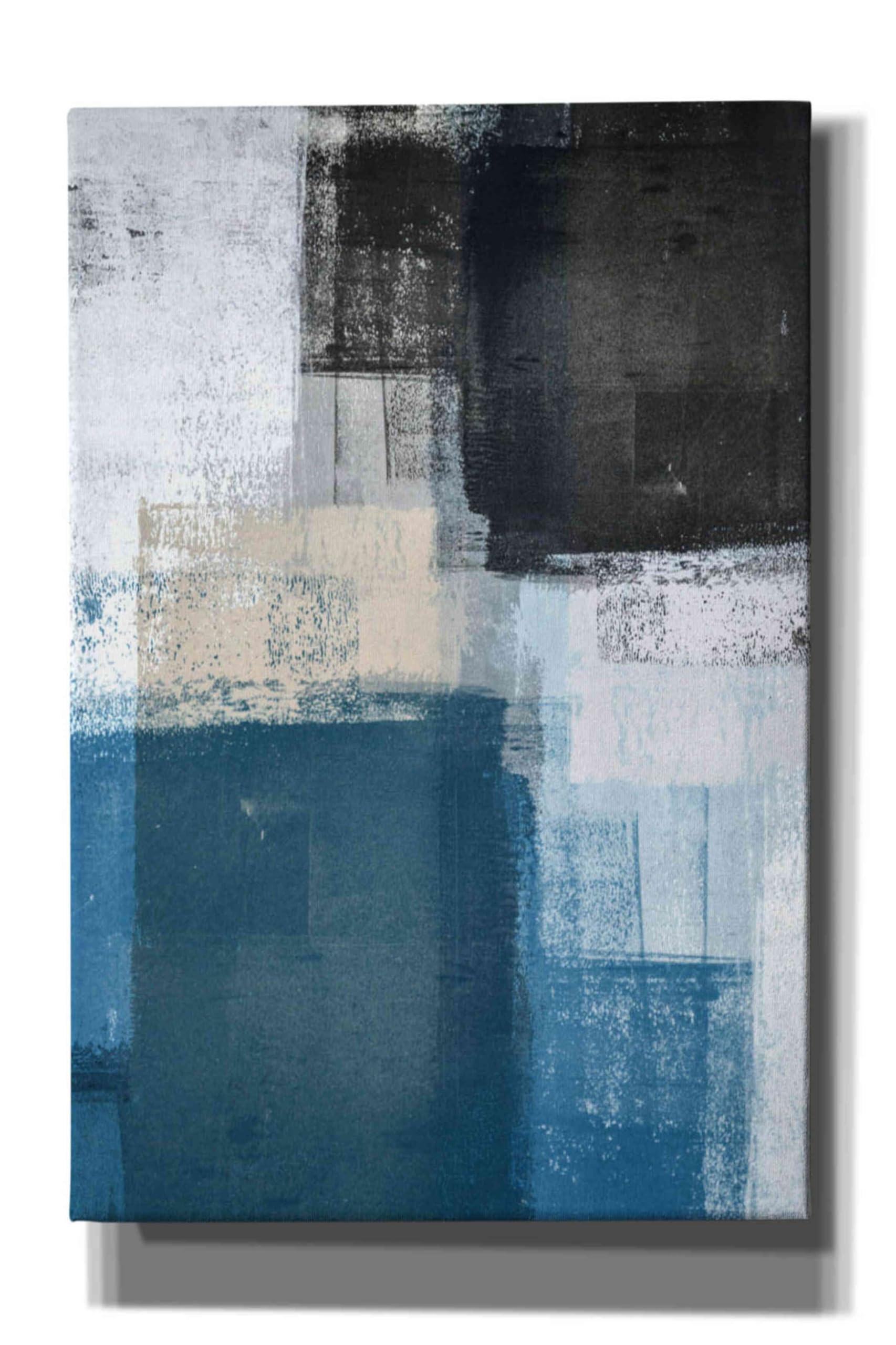 Abstract Blue II Giclee Canvas Wall Art by Incado - 12x18 Inches Modern Graffiti Painting for Living Room, Bedroom & Office Decor