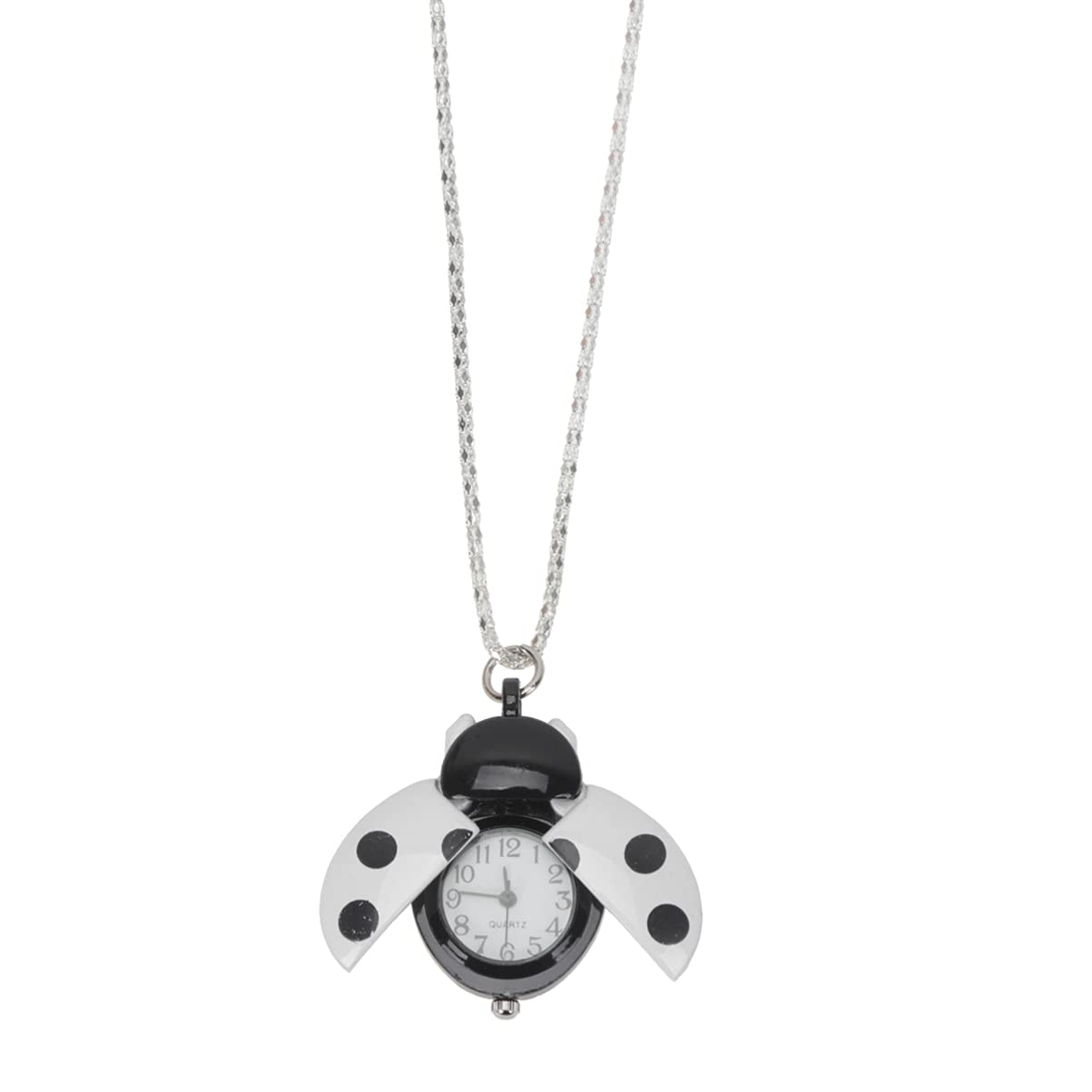 Vintage Ladybug Pocket Watch for Women & Kids - Retro Quartz Pocket Watch with Chain, Portable & Practical Gift for Students, Collectors - Perfect for Prom, Weddings, Costume Parties (Red)