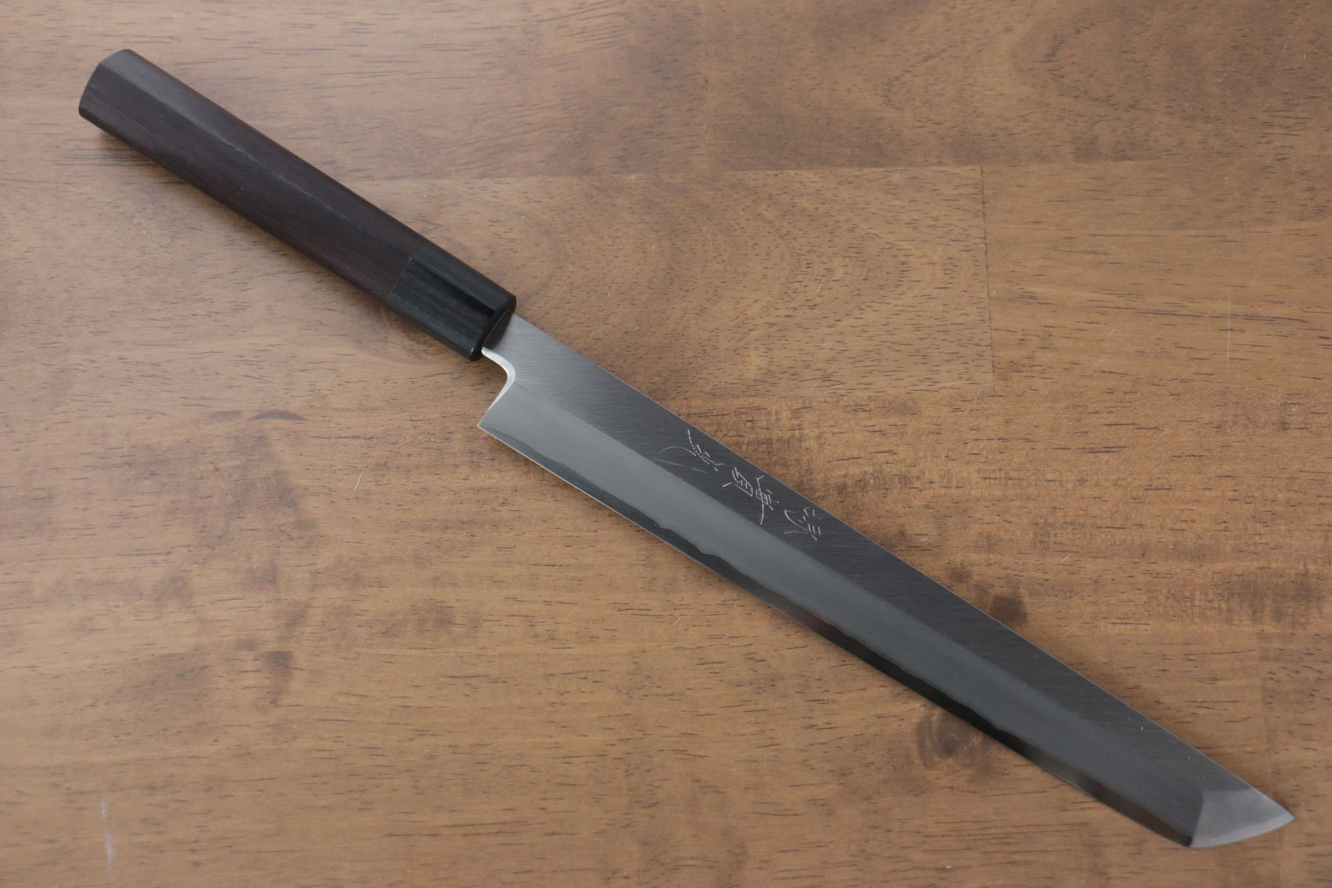 Premium Jikko Silver Steel No.3 Sakimaru Yanagiba 240mm - Japanese Sushi Knife with Exquisite Shitan Handle - Perfect for Sushi Chefs & Home Cooking Enthusiasts