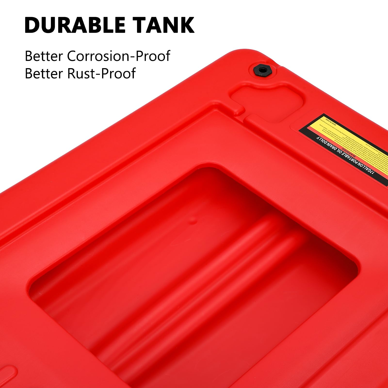 GARVEE 17 Gallon Oil Drain Pan with 12V Electric Pump - Low Profile Oil Change Pan with Foldable Handle & Wheels - 8FT Hose Drain Cart for Car, SUV, Truck Maintenance - Perfect for DIY Oil Changes & Garage Use