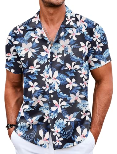White Flowers Navy