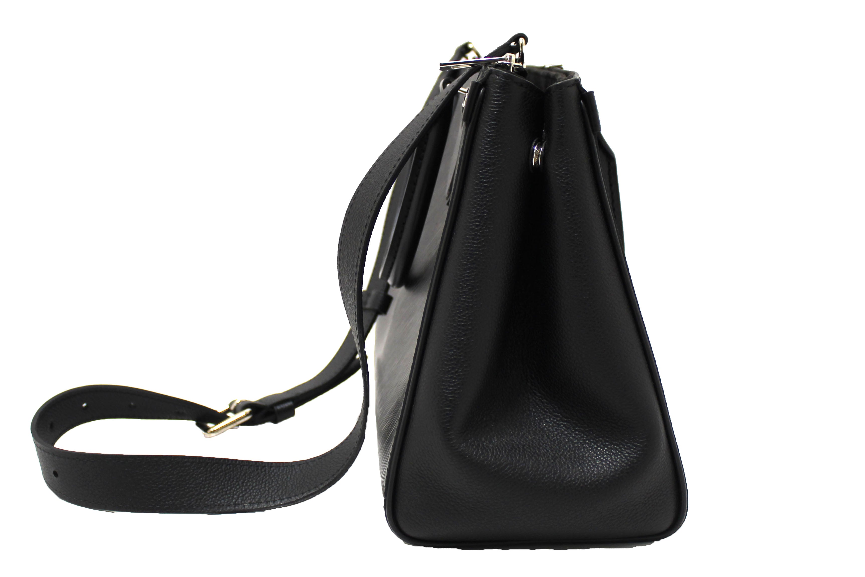 Authentic Louis Vuitton Black Epi Leather Grenelle MM Tote Bag for Women - Luxury Designer Handbag for Work, Travel & Everyday Use