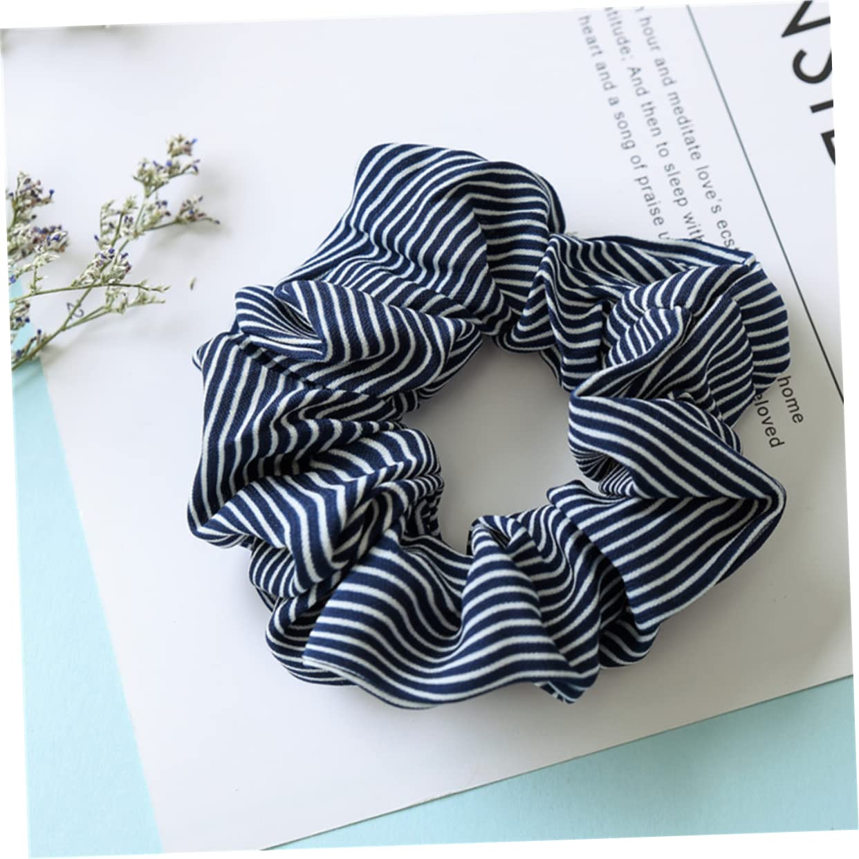 POPETPOP Elegant 6 Pack Hair Bands for Women - Soft Elastic Stripe Ponytail Holders for Daily Wear & Styling - Perfect for Office, Gym, or Casual Outfits