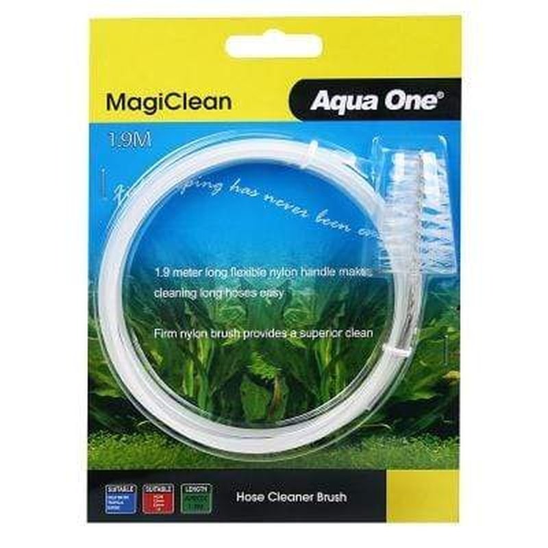 Aqua One MagiClean Hose Cleaner Brush 1.9m (6.2ft) - Flexible Pipe Cleaning Tool for Fish Tanks, Ponds & Aquariums - Easy Maintenance & Algae Removal