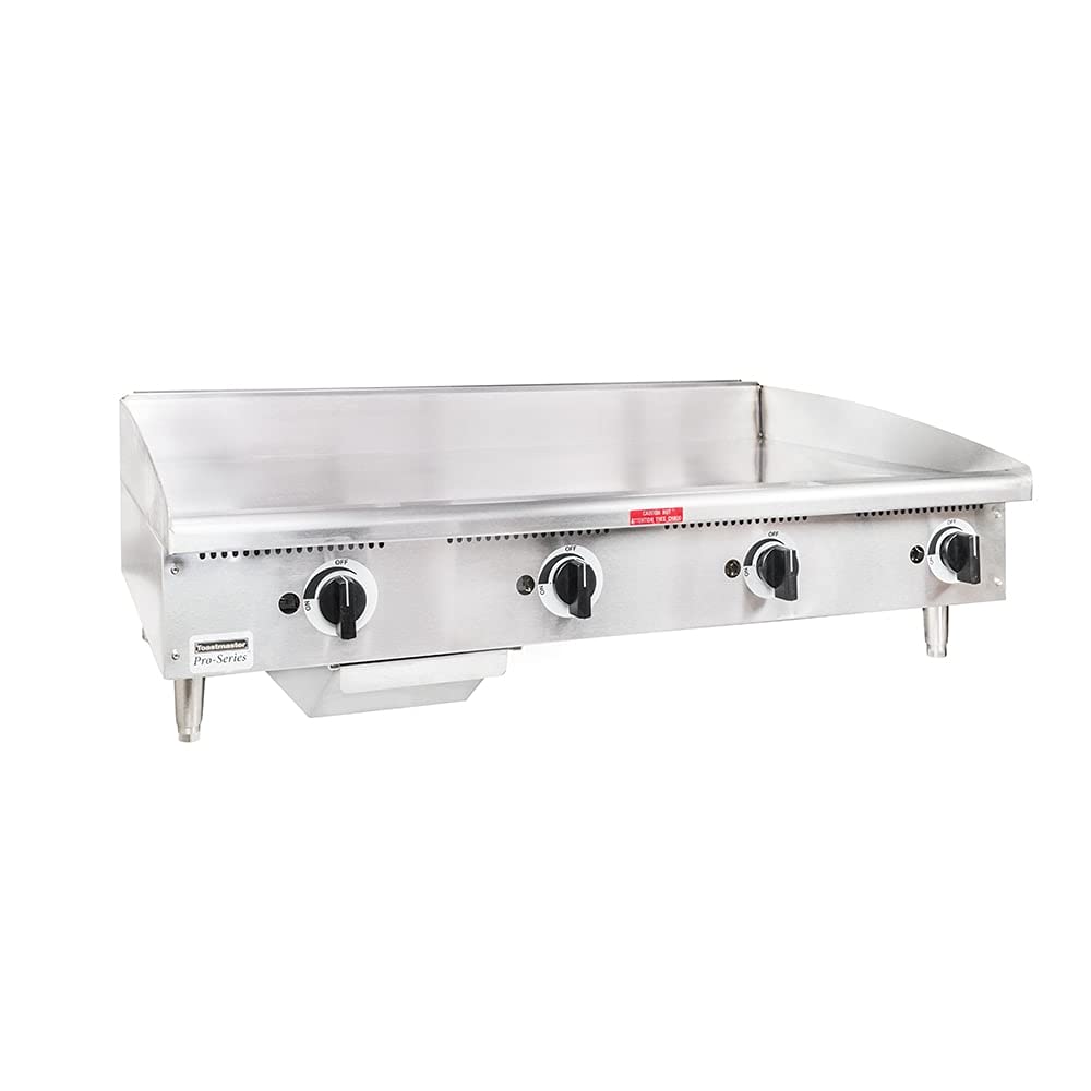 Toastmaster TMGE48 48-Inch Electric Countertop Griddle - 21-Inch Deep Heavy Duty Commercial Griddle with 3/4-Inch Polished Steel Plate - Perfect for Restaurants, Diners & Large Family Breakfasts
