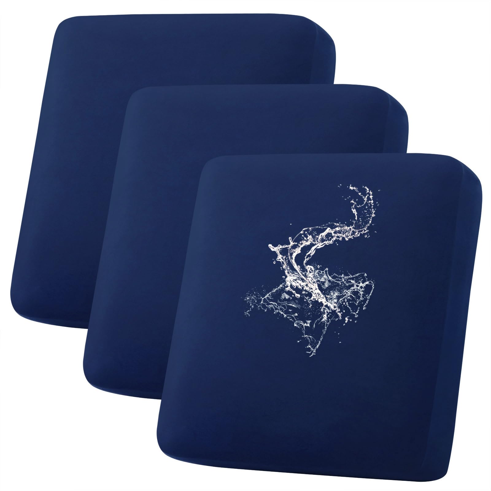 **Hyha Waterproof Sofa Cushion Covers – Stretchable, Washable Magic Slipcovers for 3-Seat Couch – Pet & Spill-Proof Navy Blue Couch Protector – Perfect for Homes with Kids, Pets, or Frequent Entertaining**