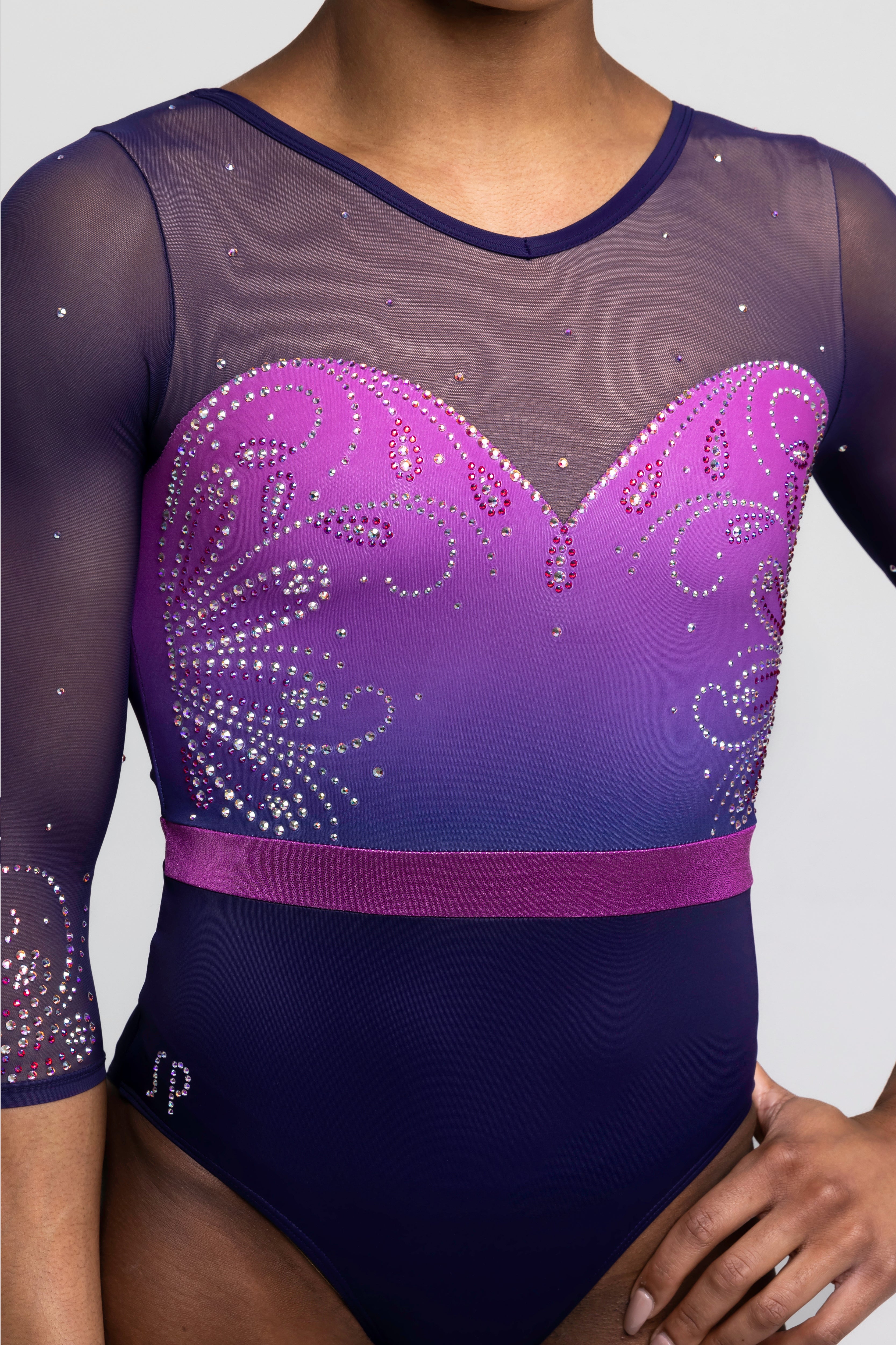 Kailin Women's 3/4 Sleeve Leotard - Ballet, Dance & Gymnastics Performance Wear for Adults & Teens