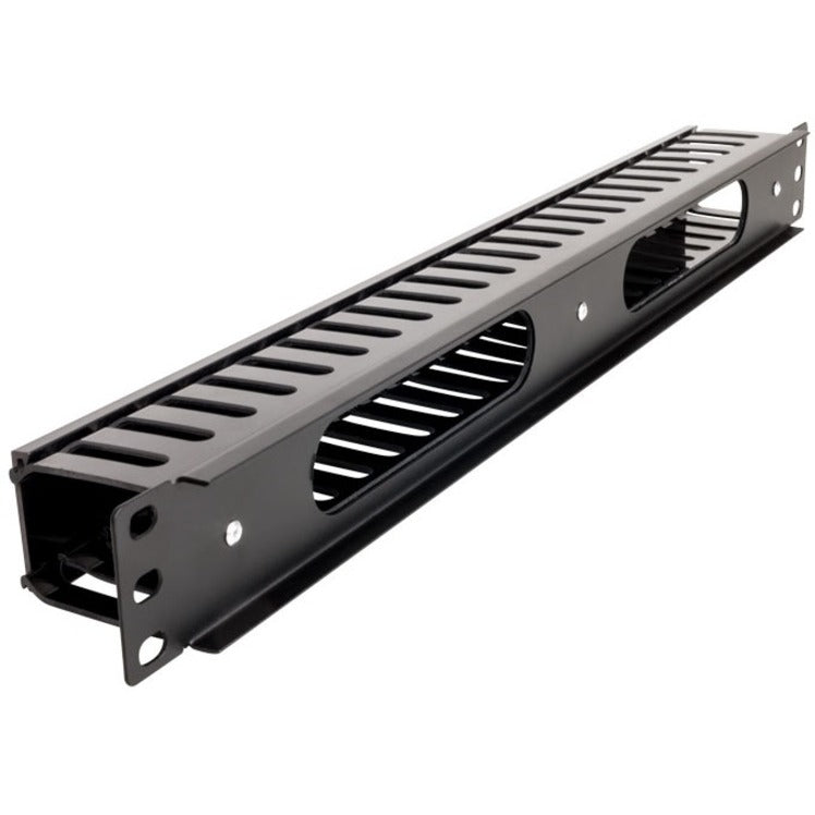 1U Horizontal Plastic Cable Duct with Cover - 2.5 Inch Deep for Server Rack & Network Cable Management
