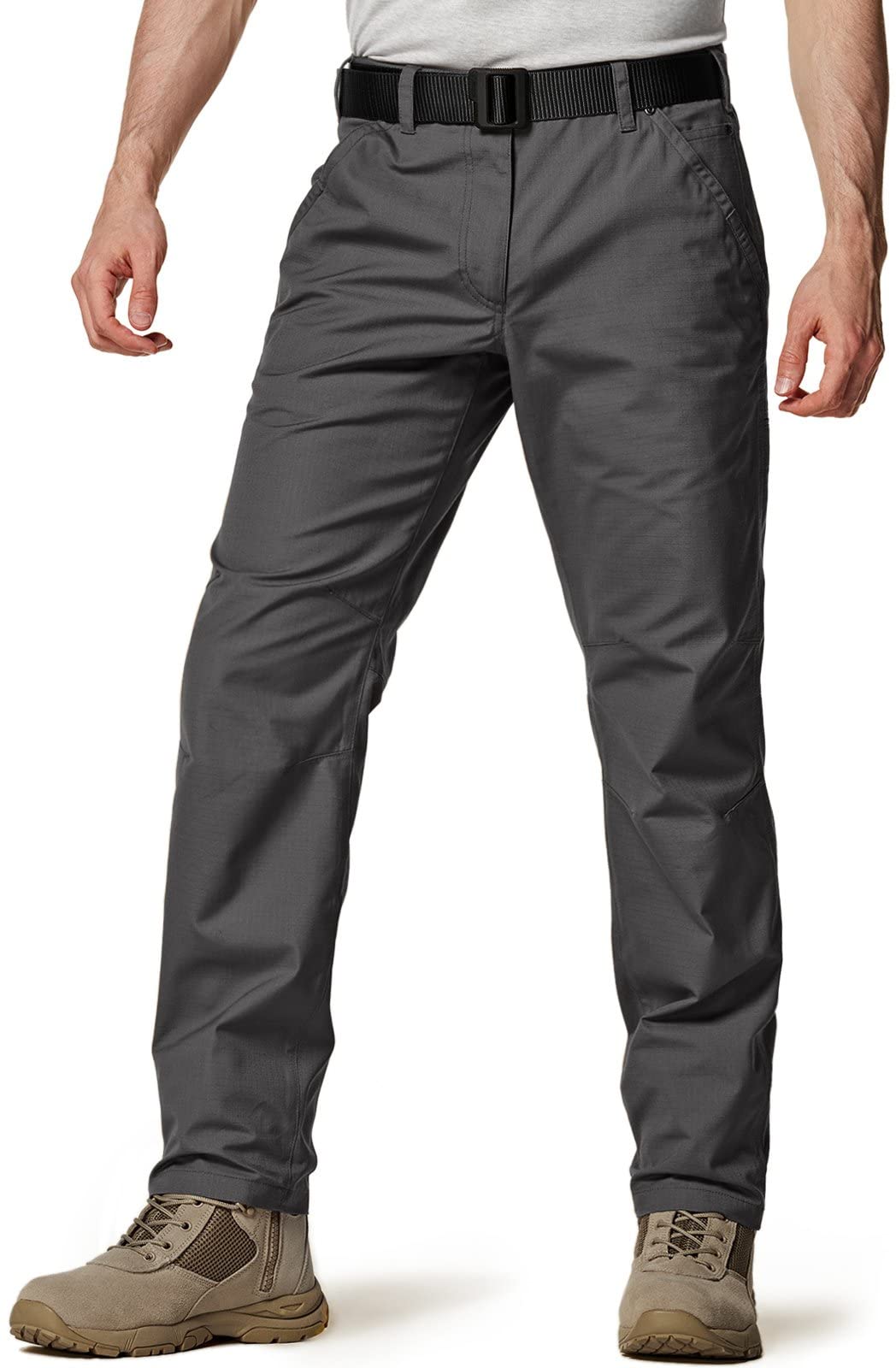 CQR Men's Ripstop Tactical Work Pants - Water Resistant Outdoor Utility Cargo Pants for Hiking, Camping & EDC | Durable Straight Fit Operator Pants