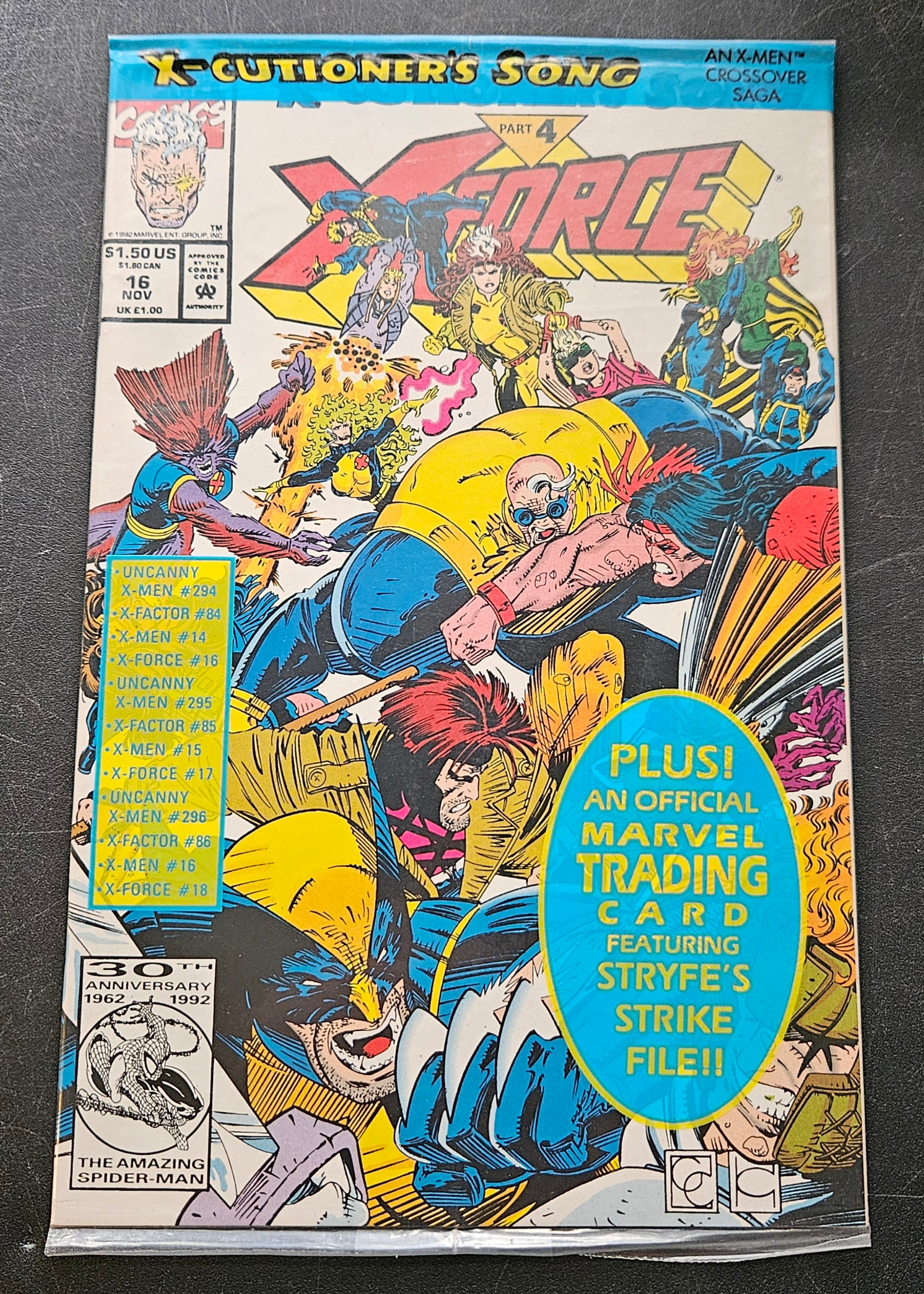 X-Force X-Cutioner's Song Vol. 1 #16 Marvel Comics - November 1992 Collectible Comic Book | Superhero Action, Marvel Universe Storyline, Perfect for Comic Collectors & X-Men Fans