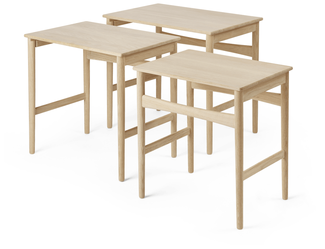 CH004 Modern Nesting Tables - Space-Saving Coffee & Side Tables Set for Living Room, Bedroom, Office - Stackable End Tables with Contemporary Design