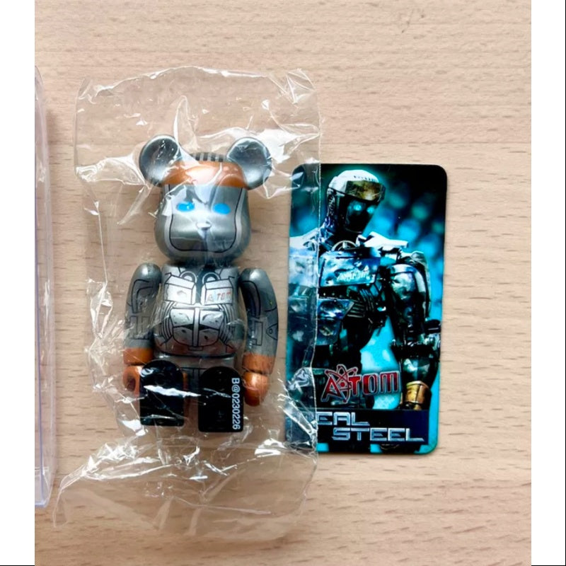 Bearbrick Series 23 SF Reel Steel Atom 100% Collectible Figure - Limited Edition Art Toy for Display, Gift & Anime Collection