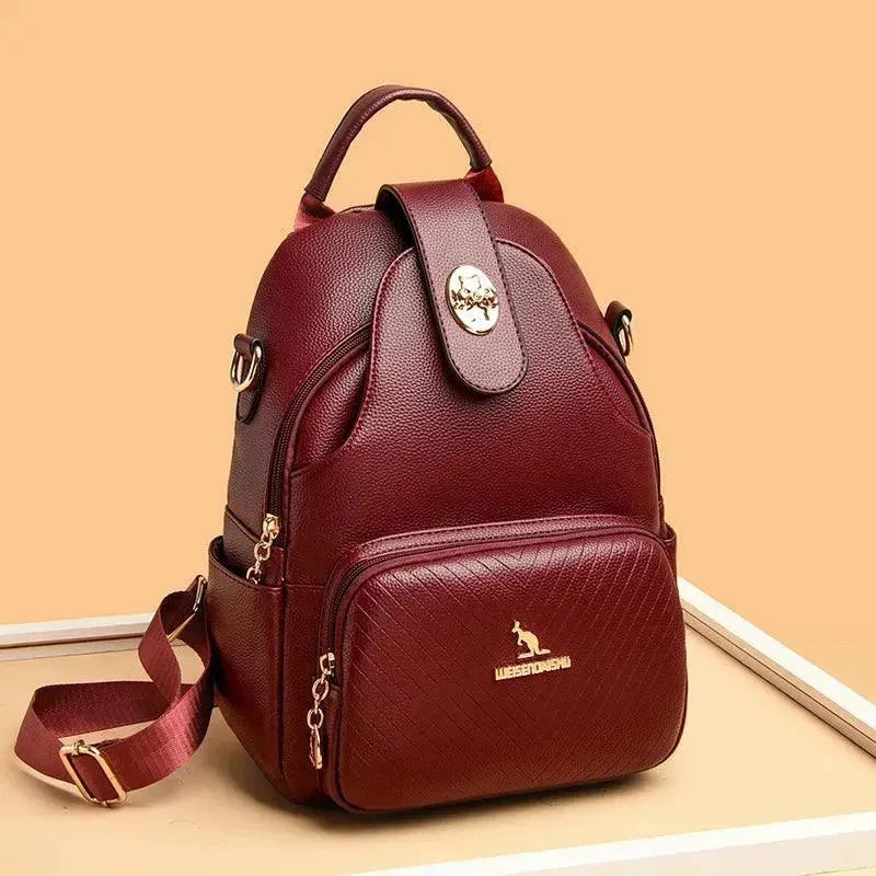 Premium Women's Leather Backpack Purse - Stylish & Durable Handbag for Work, Travel & Daily Use