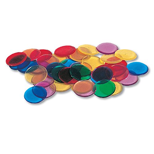 hand2mind Plastic Transparent Bingo Chips - 250-Piece Set for Counting, Math Games & Learning Activities | Perfect for Classroom Math Manipulatives, Kids Counting Practice & Bingo Game Night