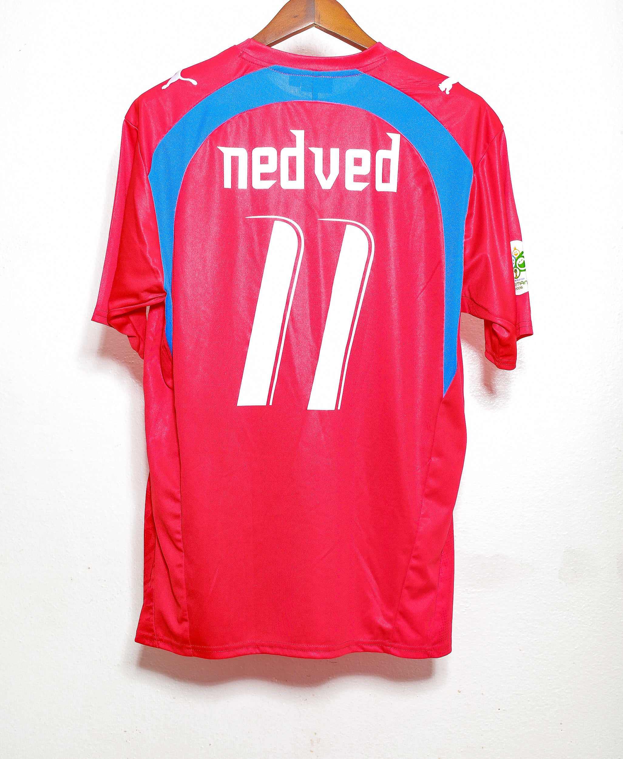 Authentic 2000 Czech Republic Home Soccer Jersey - Nedved #11 (Size L) - Perfect for Fans, Collectors & Match Days