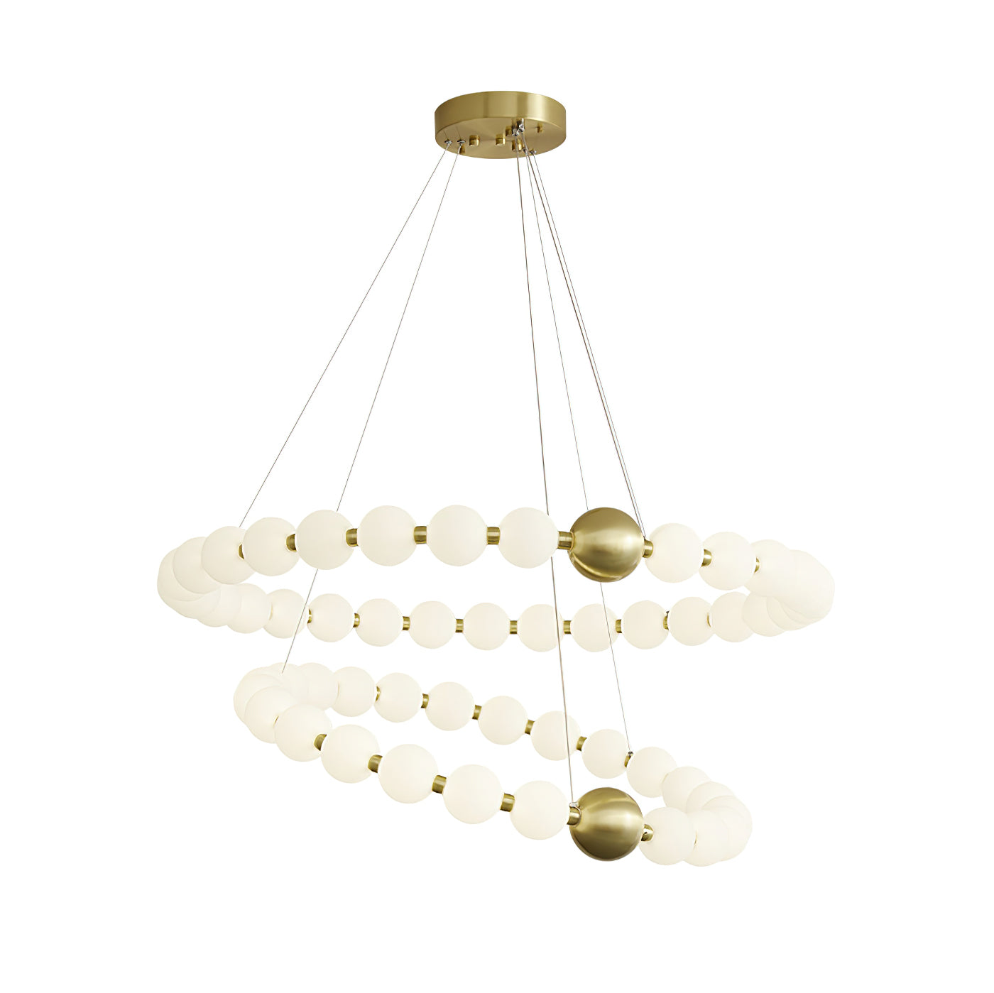 Aeyee Crystal Pearls Chandelier - Elegant Ceiling Light Fixture for Dining Room, Bedroom, Living Room & Wedding Decor