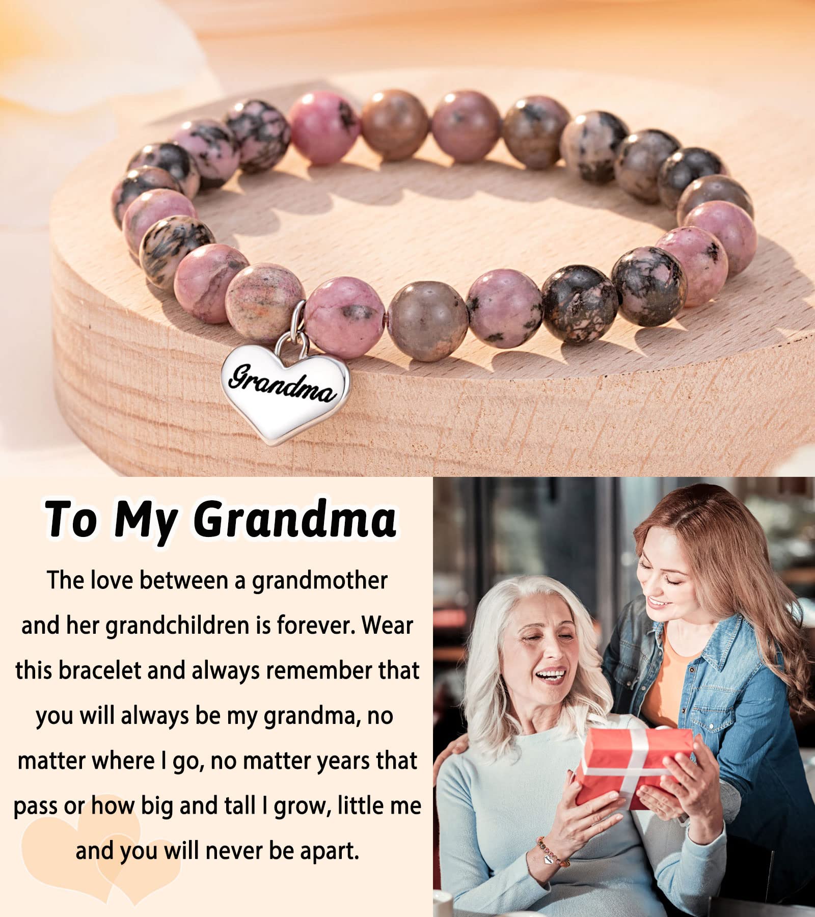 Heart Charm Bracelet for Women, Nana, Grandma, Mom, Daughter, Best Friend, Sister - Perfect Birthday, Christmas, Valentine's Day Gift for Teen Girls & Women - Ideal for Everyday Wear, Special Occasions, and Thoughtful Gestures
