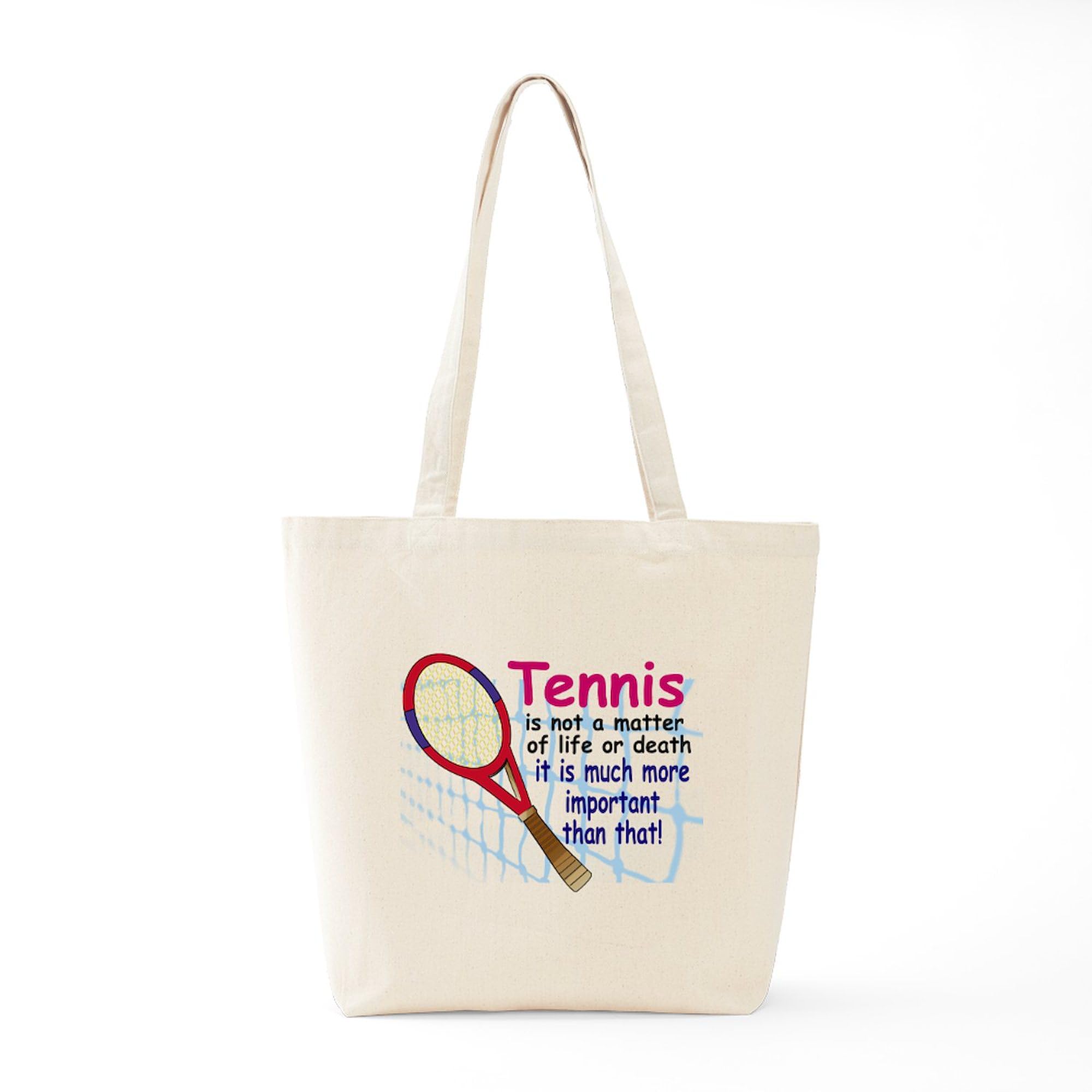 Tennis Is A Matter Of Love Tote Bag - Natural Canvas Reusable Shopping Bag for Tennis Fans, Groceries & Beach Outings