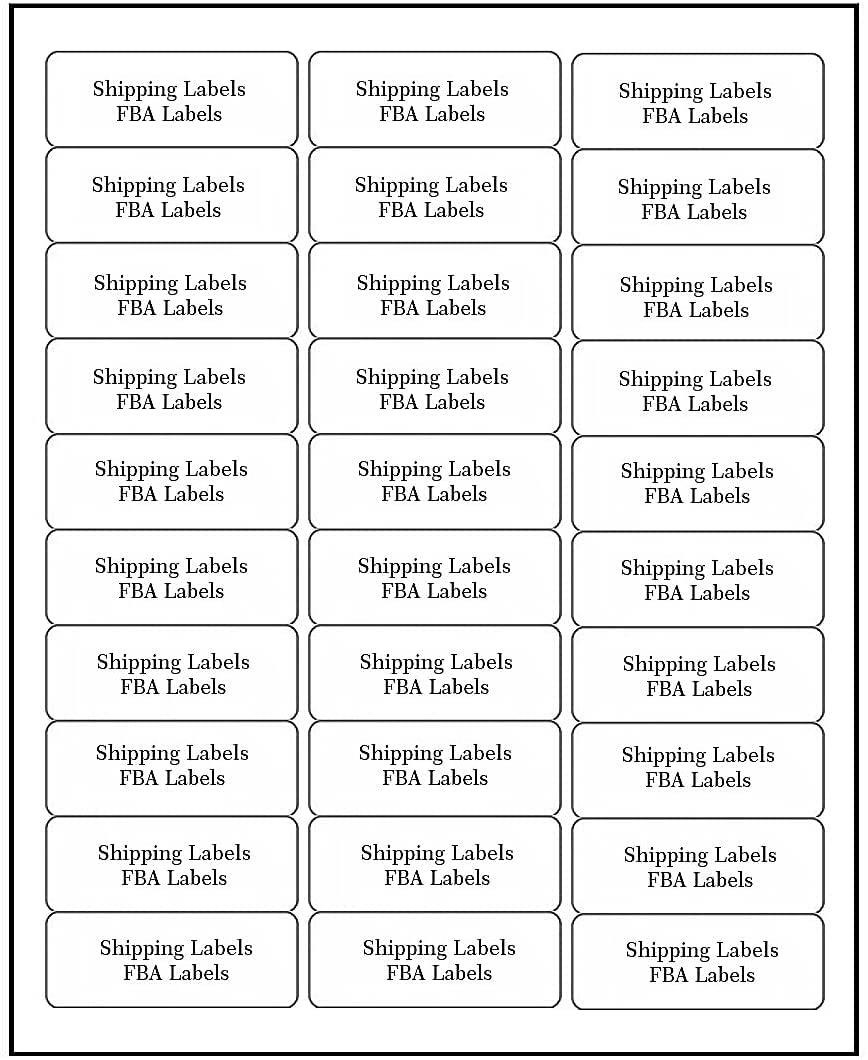 30-Up Labels 60000 Stickers (2000 Sheets) - 2.625 x 1 Inch White Mailing Labels for Laser & Inkjet Printers | Perfect for FBA Shipping, Business Address Labels & Bulk Mailing