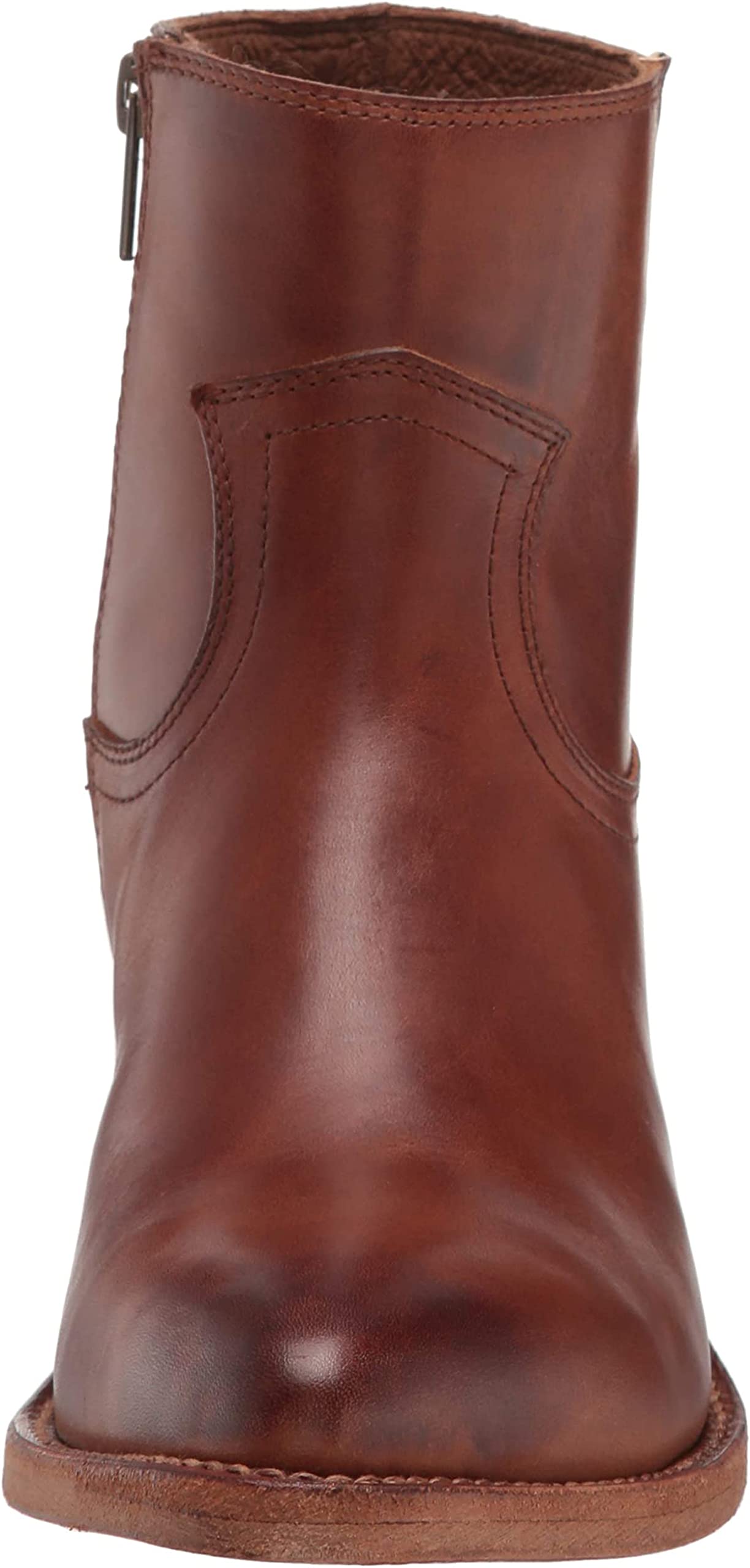 Frye Billy Women's Inside Zip Booties - Genuine Antiqued Leather, Wellington Stitchwork & Brass Hardware - 5.75