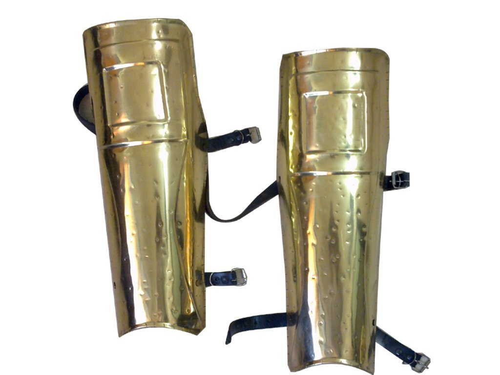 300 Spartan Achilles Troy Greek Leg Armor Greaves - Authentic Ancient Greek Warrior Armor for Cosplay, LARP & Historical Reenactment - Perfect for Halloween, Theater & Costume Events