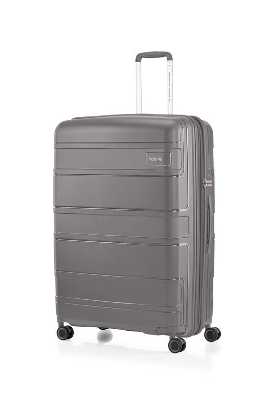 American Tourister Light Max 82cm Large Spinner Suitcase - Mercury Grey Luggage for Travel, Business Trips & Vacations | Durable Hardshell Spinner with 360° Wheels