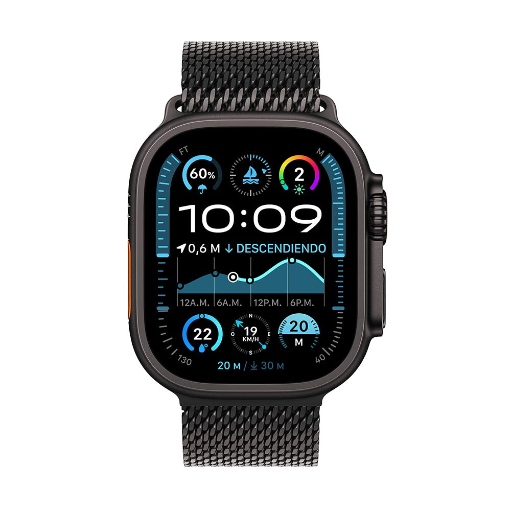 Apple Watch Ultra 2 GPS + Cellular 49mm Titanium Case with Black Milanese Loop - Perfect for Fitness Tracking, Outdoor Adventures & Business Meetings
