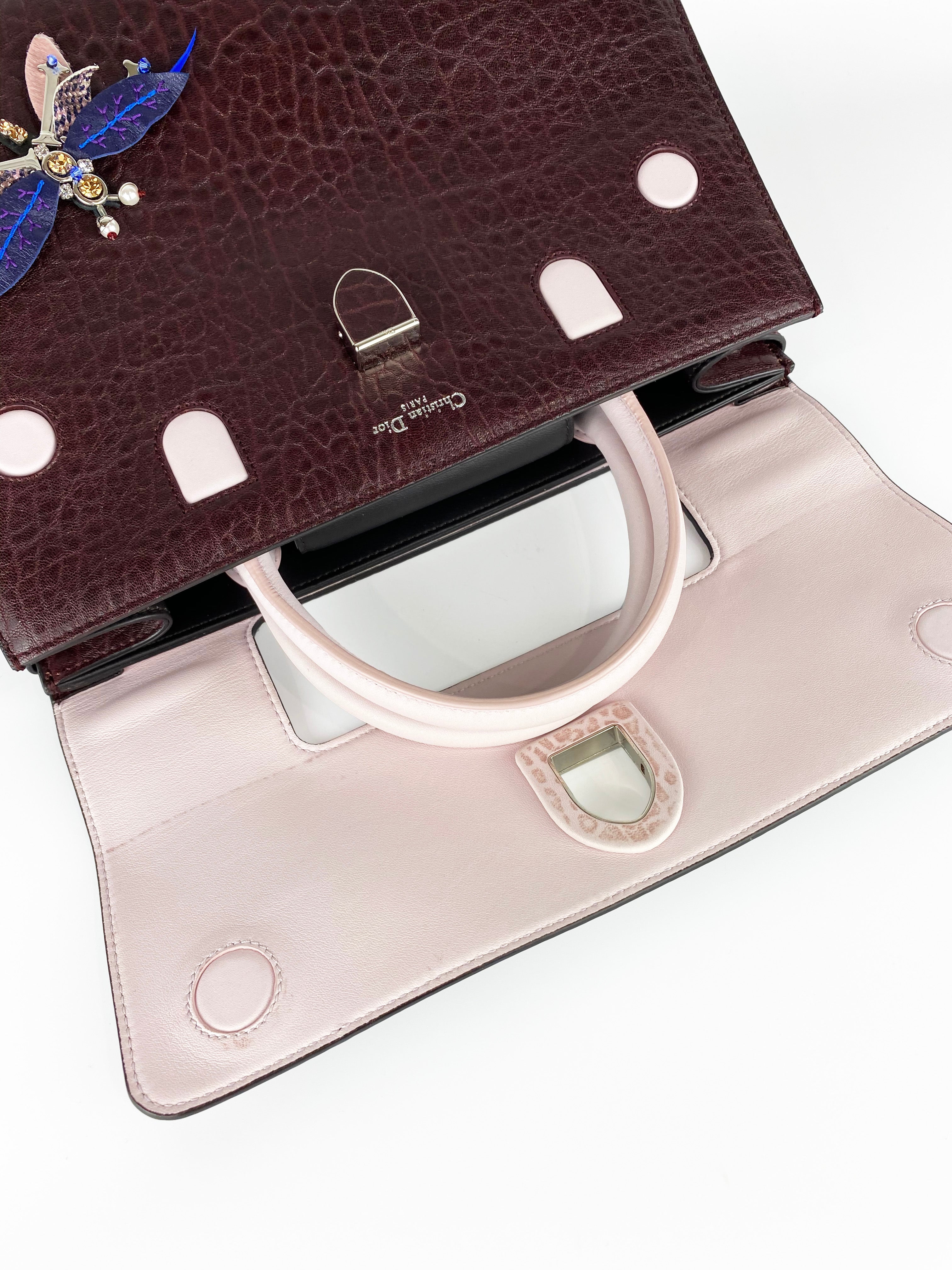 Christian Dior Diorever Dragonfly Bag in Burgundy - Luxury Crossbody Handbag for Women, Perfect for Evening Parties & Special Occasions