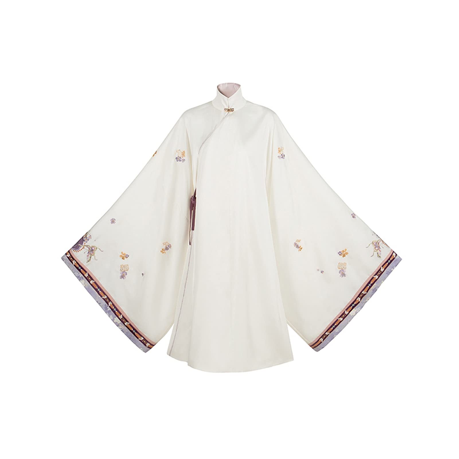 Jade Rabbit Girl Embroidered Standing Collar Long Coat with Cloud Shoulder Design & Horse Face Skirt - Vintage Chinese Hanfu Style Outfit for Cosplay, Tea Ceremony, and Traditional Festival Celebrations