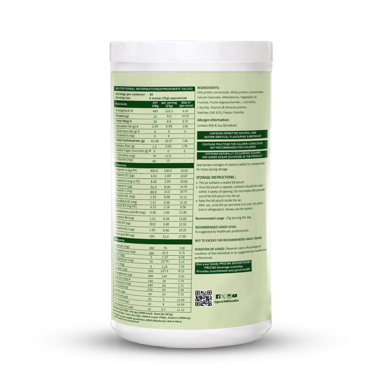 Pro360 Nefro High Protein 750gm (formerly Nephro HP) - Vanilla Flavored Dialysis Nutritional Powder - High Protein, High Fat & Calorie Formula for Kidney Health - Sugar Free Supplement for Renal Patients - Ideal for Post-Dialysis Recovery & Daily Nutrition Support