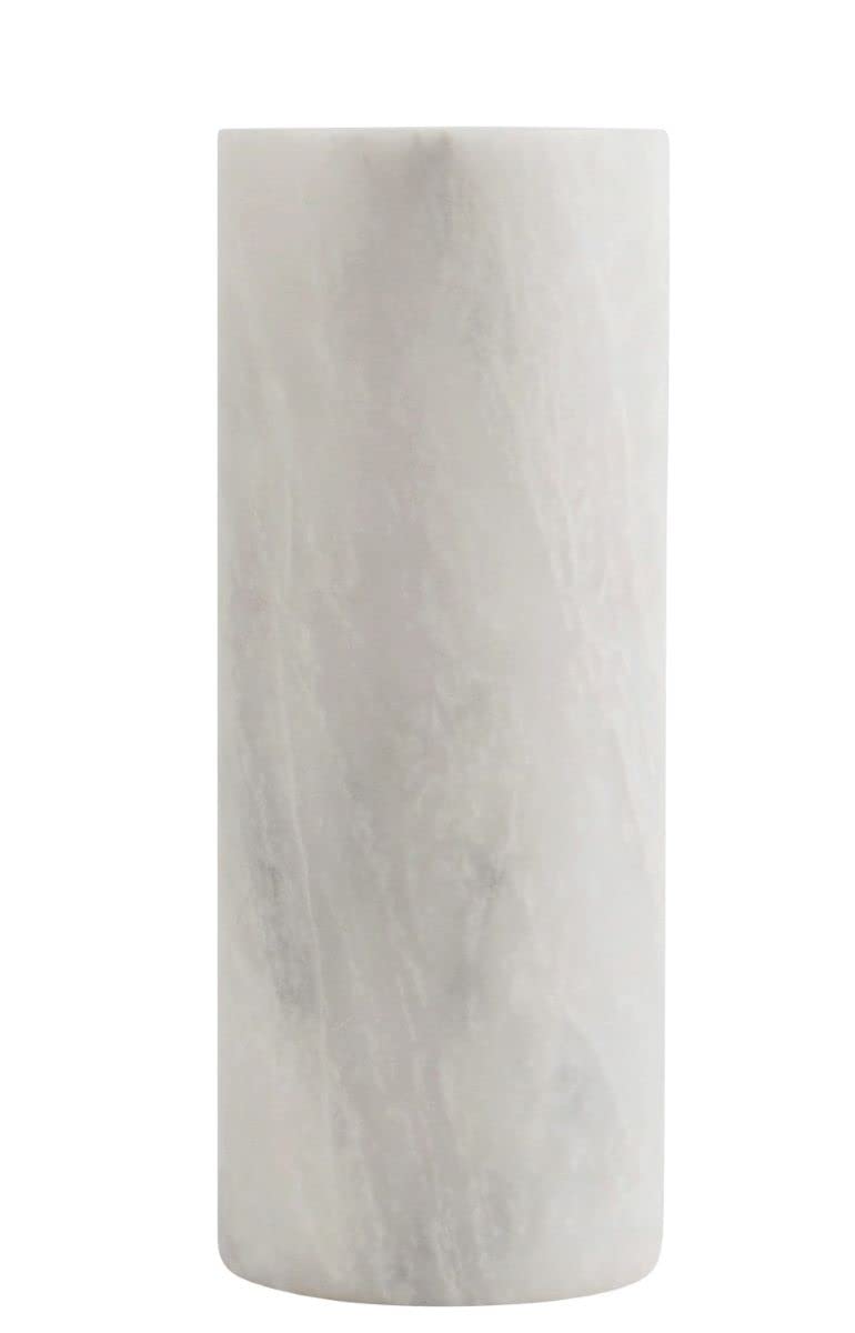 Premium White Marble Vase - 10 Inch Tall Handcrafted Decorative Flower Vase for Home Decor, Wedding Centerpieces & Luxury Gifts - Natural Stone Elegance for Living Room, Dining Table & Office Desk