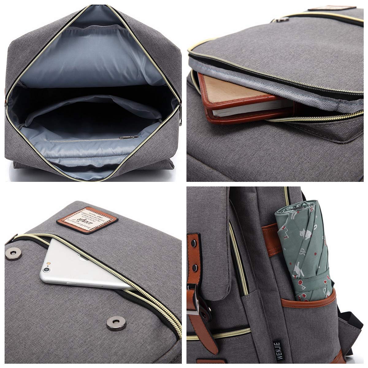 Mn&Sue 15.6 Inch Waterproof Laptop Backpack for Men & Women - Durable College Backpack for Travel, Business, Work & Outdoor Activities | Stylish British Design Unisex Rucksack in Denim Blue | Perfect for Commuting, School, Hiking & Daily Use