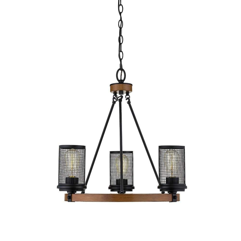 Millennium 3523-MB/WG 3-Light Black Chandelier - Modern Crystal Ceiling Light Fixture for Dining Room, Bedroom & Living Room Decor