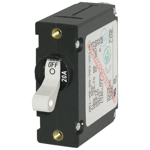 Blue Sea Systems A Series Single/Double Pole Circuit Breakers - Marine & RV Electrical Protection for Boats, Yachts, and Campers